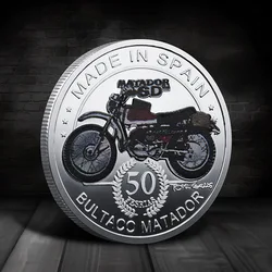 Spain Bultaco Matador Souvenir Silvery Plated Coin Collectible Gift Made In Spain Collection Art 1PCS Commemorative Coin