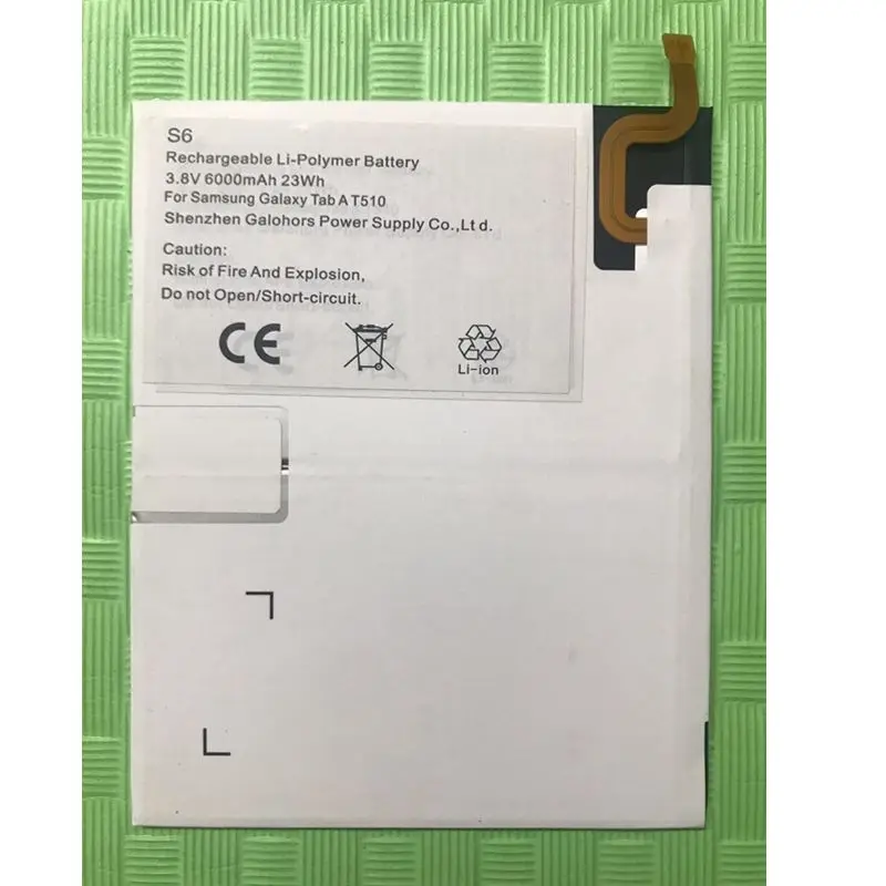 

5 шт./пакет литий-полимерный аккумулятор 3,8 В для Samsung Galaxy Tab A T510 EB-BT515ABU, высокое качество
