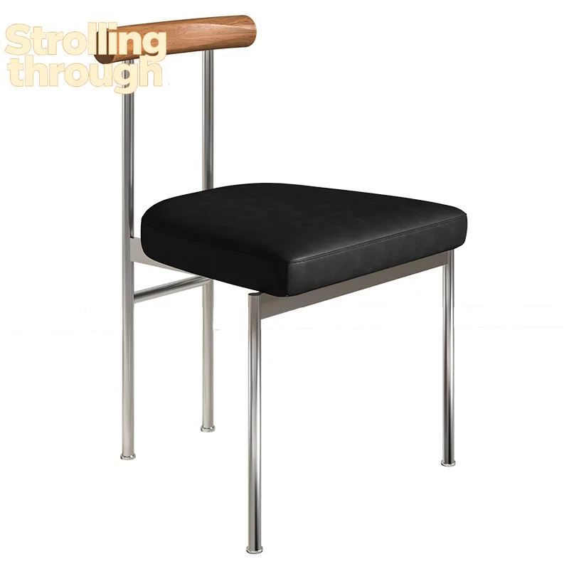 

Скандинавский обеденный стул из массива дерева, минималистичный, для дома, столовой, кафе, в средневековом стиле, с деревянной спинкой