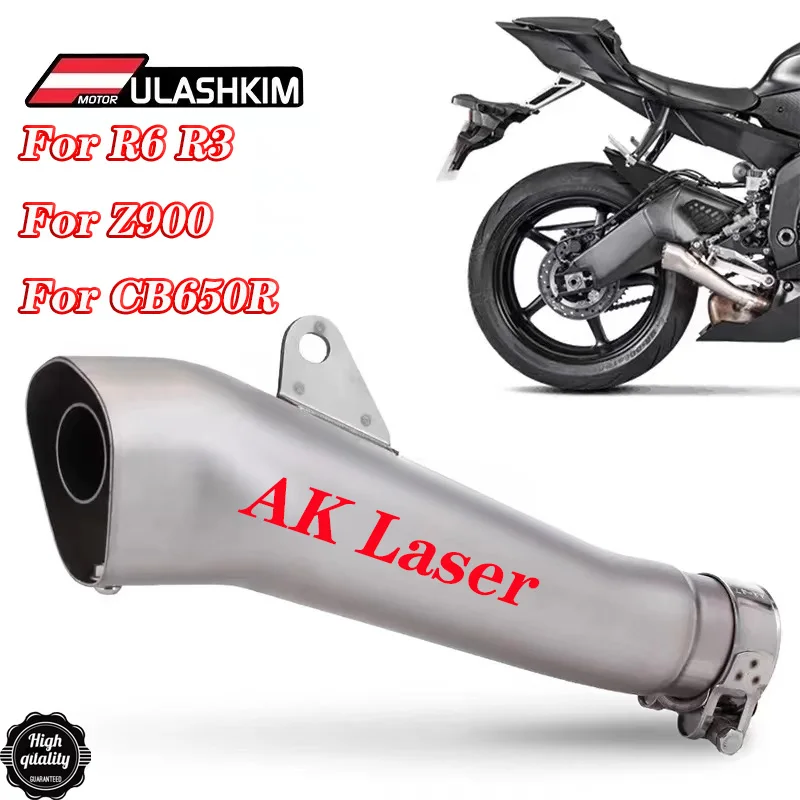 

51mm Inlet Universal Motorcycle Exhaust Muffler Escape Silencer Modified Exhaust Pipe for R6 R3 Z900 CB650R