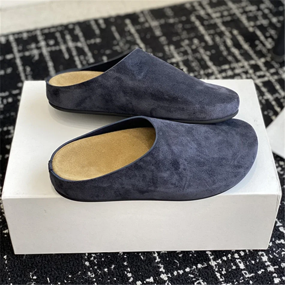 Hugo Shoes For Women High Quality Black Slippers  2024 Summer New Blue Slide Sandels