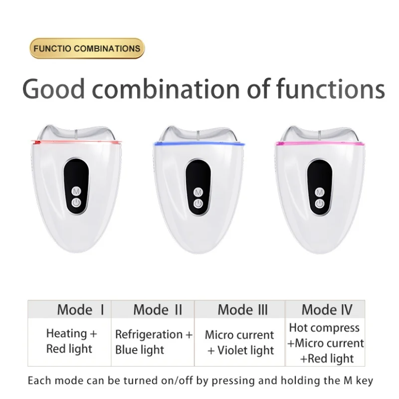 Multifunction Facial Skin Tightening Cold and Hot Neck Guasha Massager Beauty Device