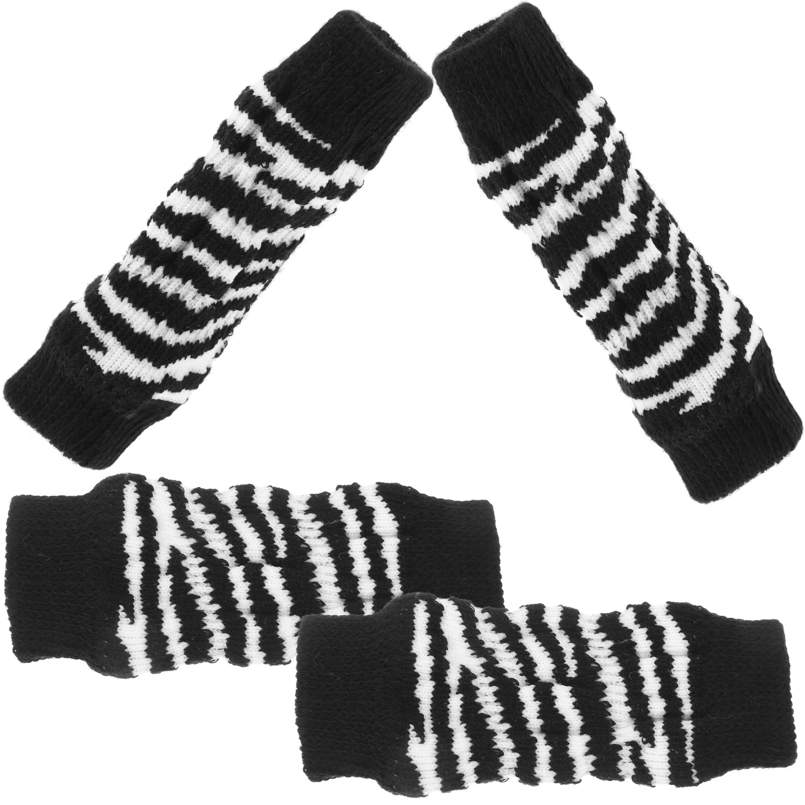 Pet Leg Protectors for Dogs Anti dirty Knee Socks Cute Zebra Pattern Cotton Small Dog Socks Washable Replaceable Elbow