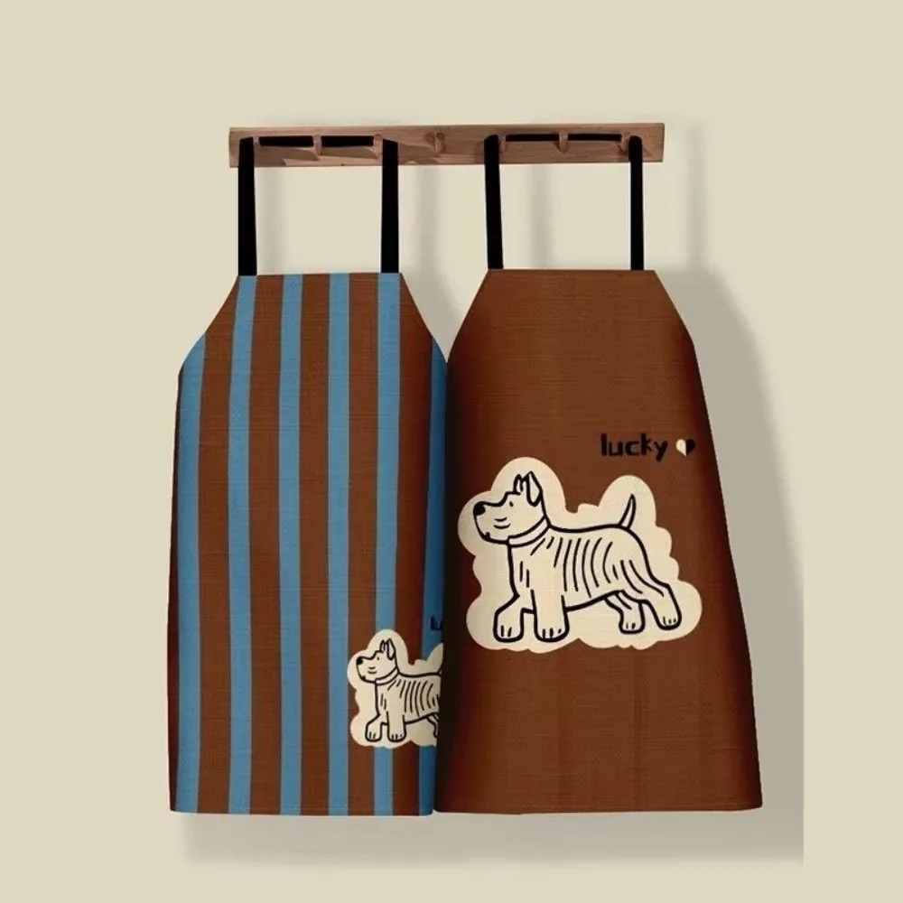 

Universal Anti Splash Cooking Apron Dirt Resistant Cartoon Design Kitchen Apron Adjustable Home Fabric Baking Apron Pet Cooking