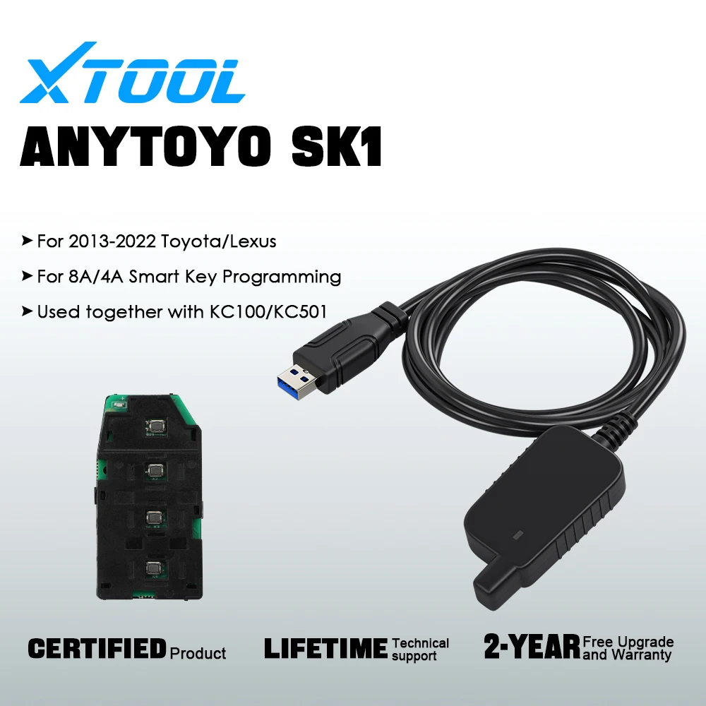 

XTOOL Anytoyo SK1 Key Programming Tool For Toyota All Key Lost Programmer For 4A/8A Smart Key Matching X100 PAD3 IK618 D8 KC501