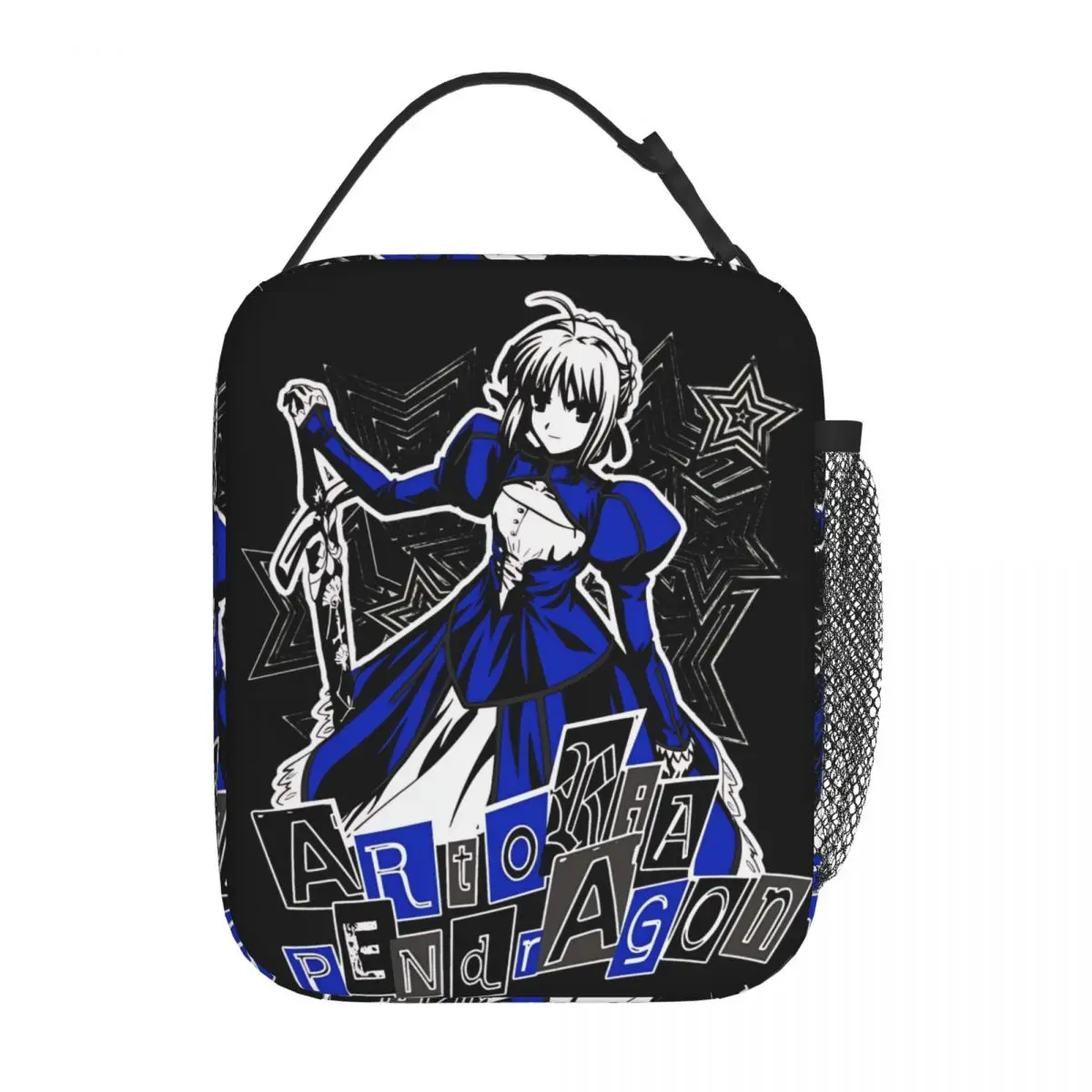 

Fate Stay Night Saber Artoria Pendragon Insulated Lunch Bags Portable Anime and Manga Meal Container Thermal Bag Tote Lunch Box