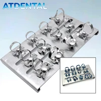 Kit de presa de goma Dental, juego de abrazaderas, accesorios para equipos endodónticos de acero inoxidable