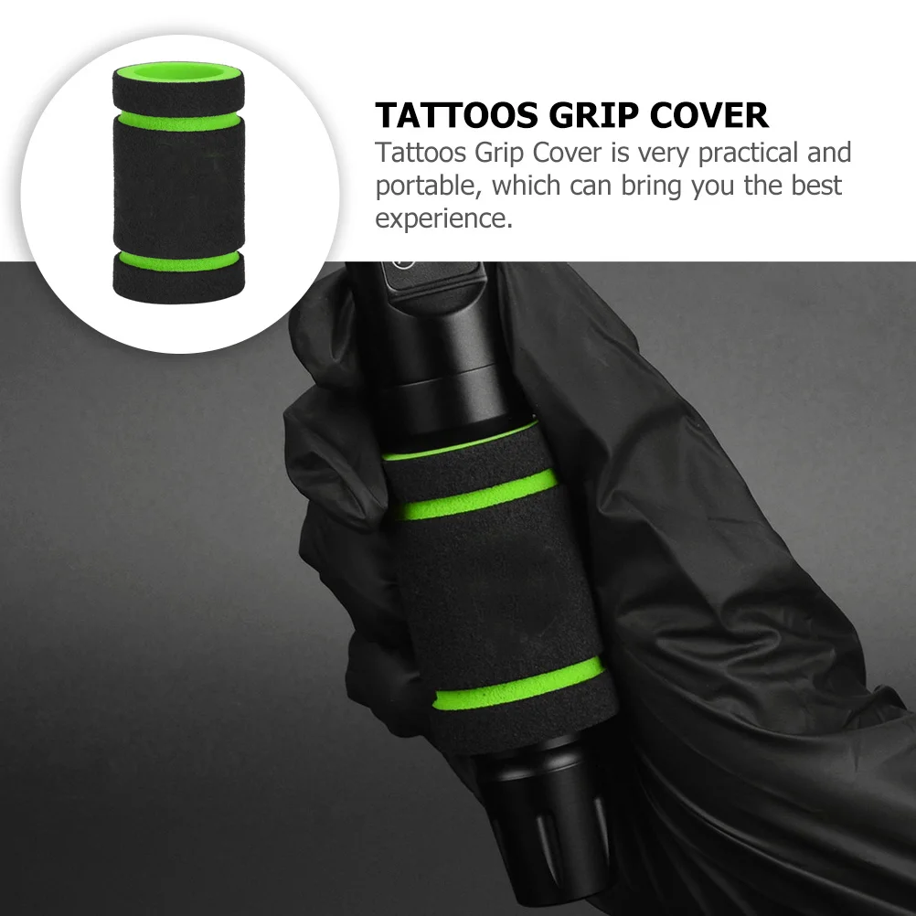 غطاء قبضة الوشم سميك مضاد للانزلاق متين وعملي ومحمول يثبت الأيدي يمتص العرق وقت طويل غطاء مقبض الاستخدام
