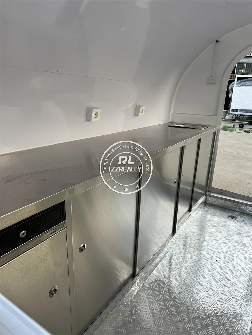 Reboque de catering de concessão, caminhão de comida, cozinha móvel, totalmente equipado, reboque de comida de rua, carrinho de sorvete móvel