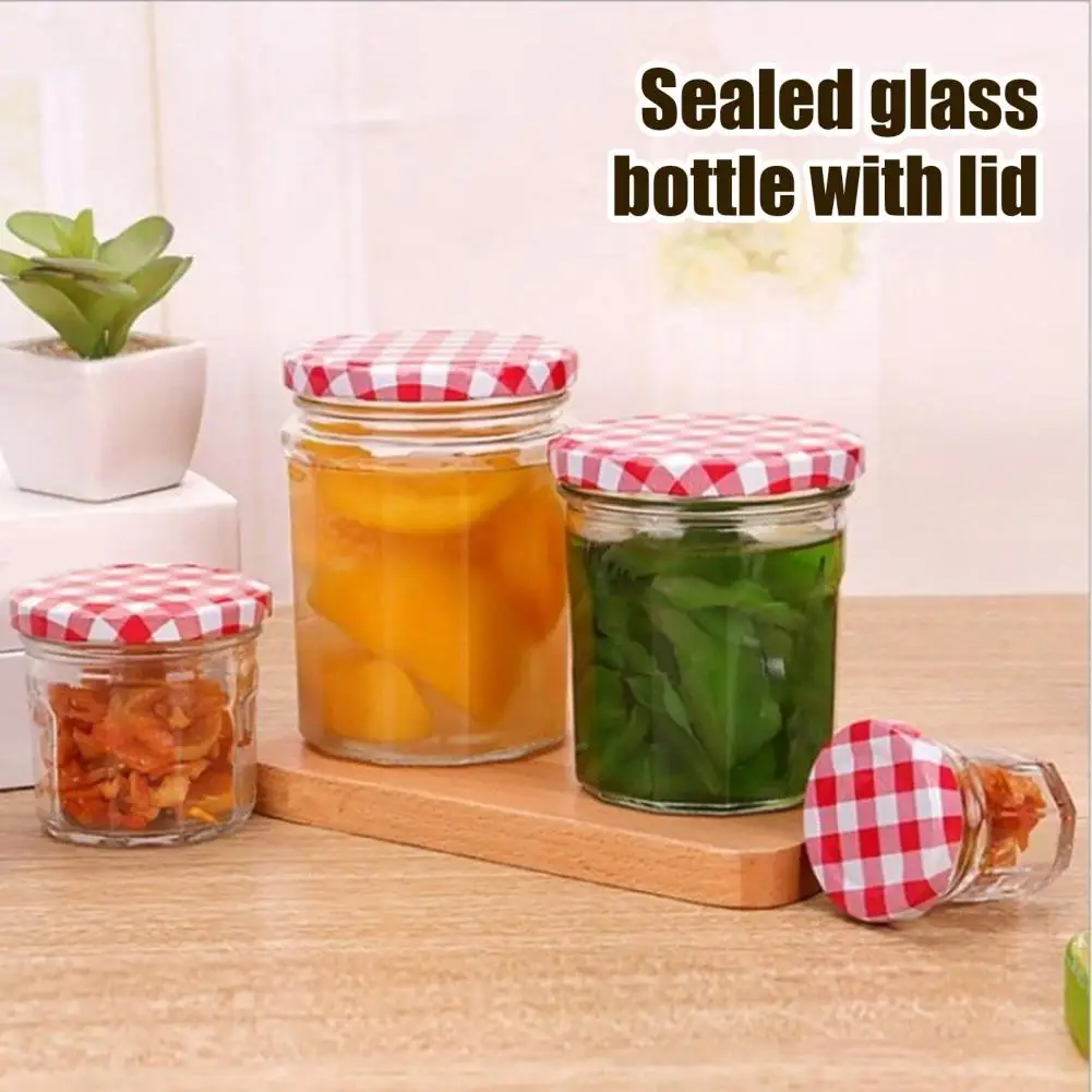 

Jam Storage Container Set of 5 Glass Pickle Bottles with Lids Multifunctional Storage Jars for Strawberry Jam Spices More