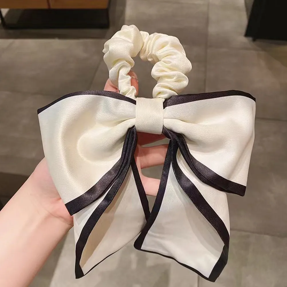 

3Pcs Bowknot Hair Ties for Women Girls Elastic Ponytail Holders Supple Ribbon Scrunchies Stylish Daily Party Ceremony Hair