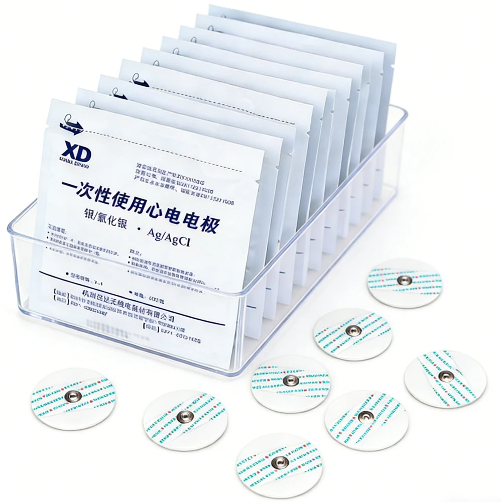 

50-500 шт. одноразовых нетканых электродных патчей для ЭКГ/ЭКГ-аппаратов, медицинские аксессуары для электрокардиографии, кнопки для медицинского оборудования