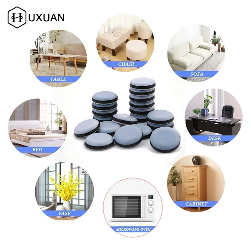 

【Новинка】4/8 шт., мебельные ползунки, раздвижной блок, коврик для ног стола, стула, защита пола для коврика из твердой древесины, ПТФЭ