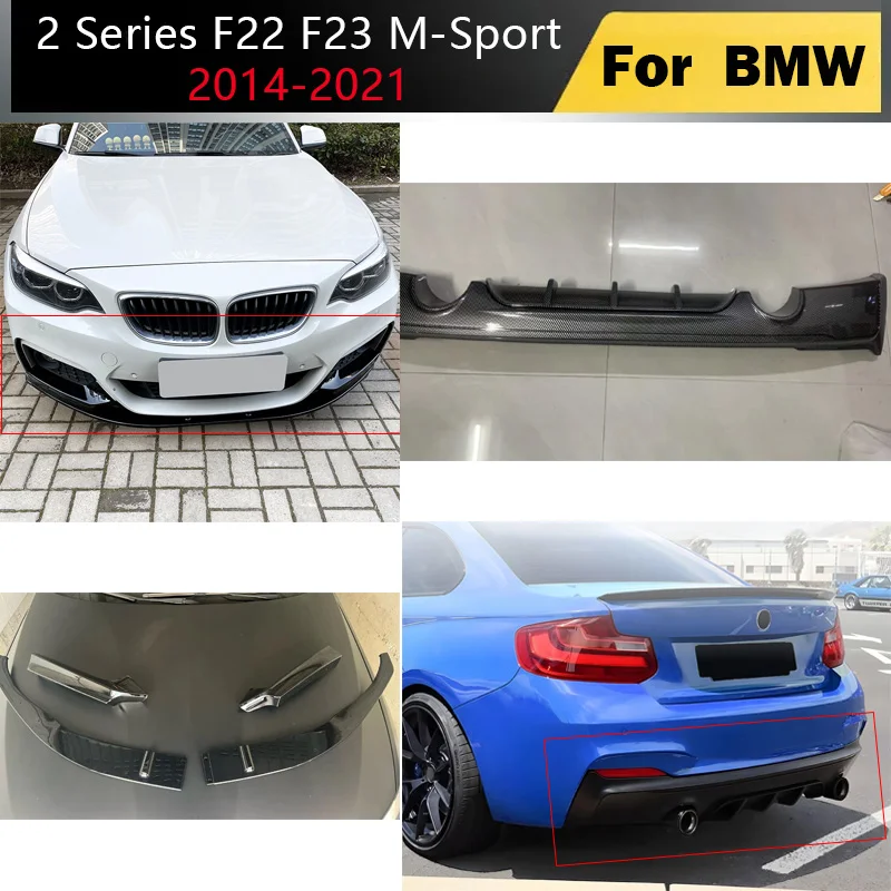 

Для BMW 2 серии F22 F23 M235i M240i 220i 228i 230i M-Sport 2014-2021 Автомобильный передний бампер, спойлер, задний диффузор, защита