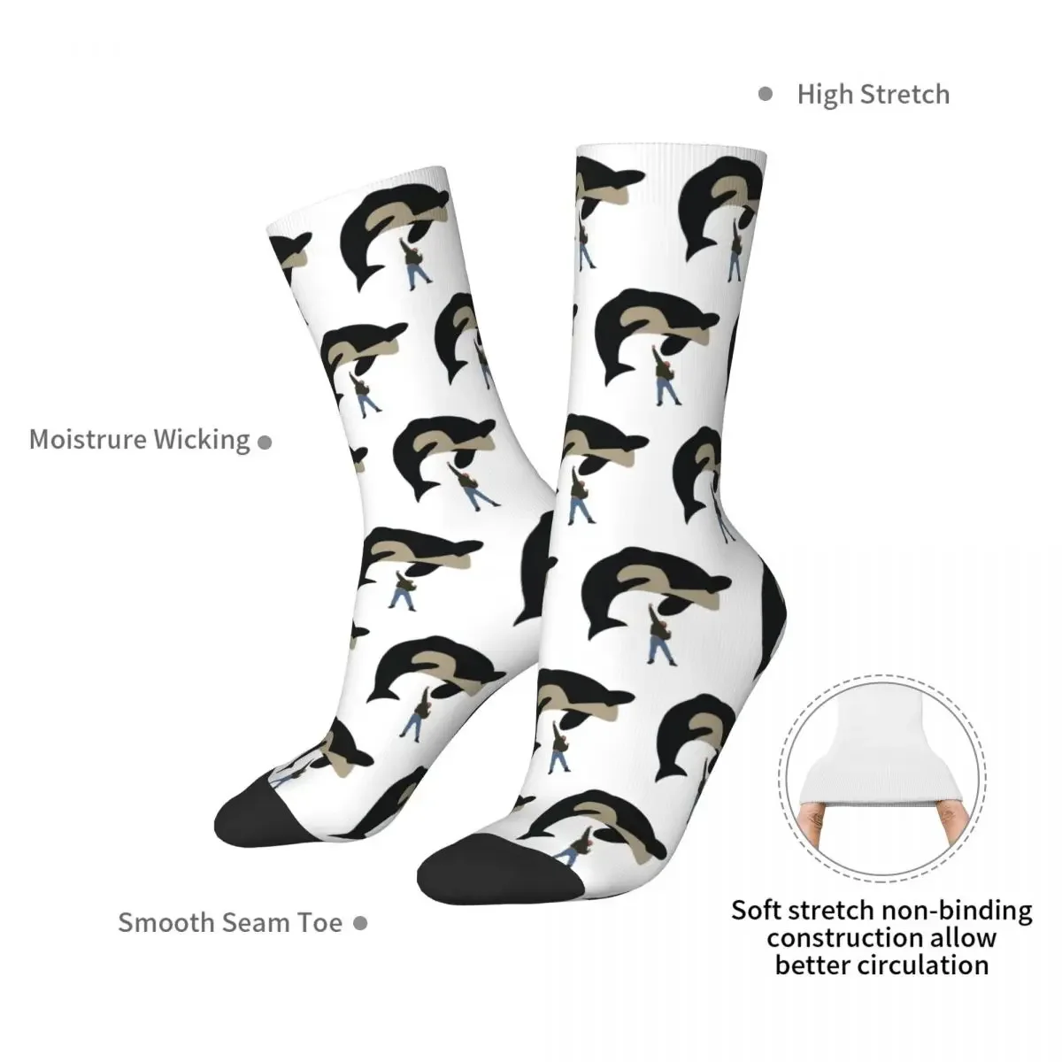 Free Willy Socks Harajuku High Quality Stockings All Season Long Socks Accessories for Unisex Birthday Present