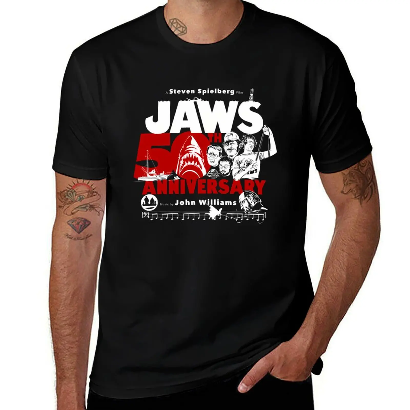 Happy Jaws 50Th Anniversary To That Great White Shark Movie T-Shirt Streetwear Print Tee Shirt