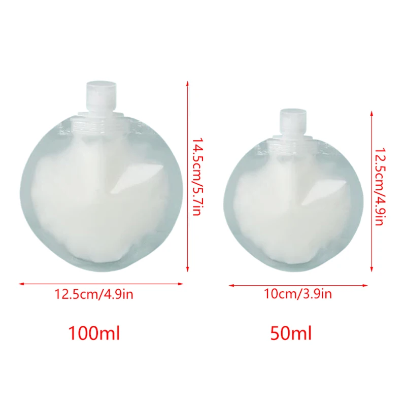 1/5/10Pcs Travel Portable Packaging Bag Cosmetic Shampoo Lotion Facial Cleanser Travel Storage Bag Lotion Nozzle Bag