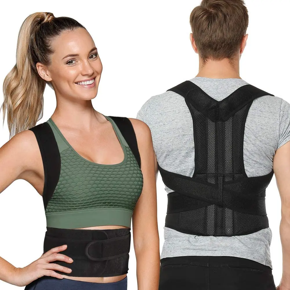 

Bokeds Back Brace Posture Corrector Belt Clavicle Lumbar Support Stop Slouching and Hunching Adjustable Back Pain Relief Unisex
