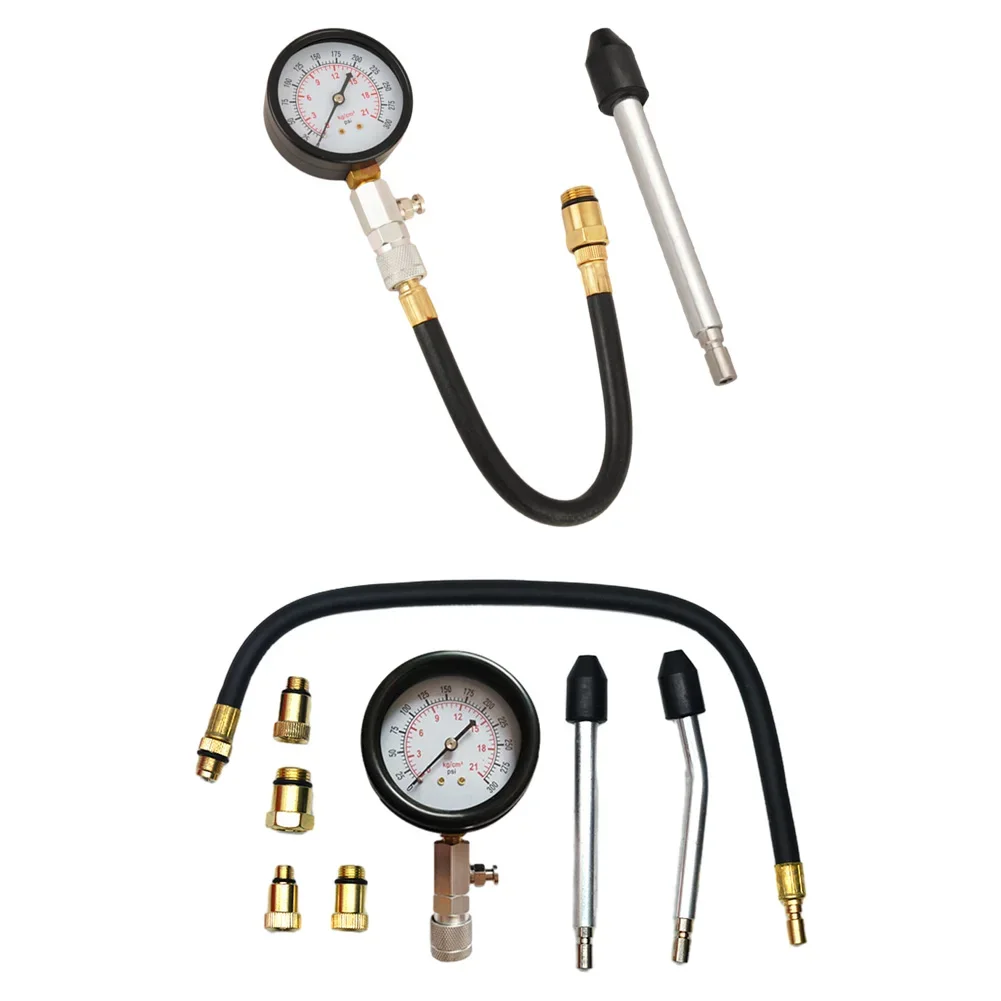 0-300psi Gasoline Engine Compression Tester Auto Petrol Gas Engine Cylinder Automobile Pressure Gauge Tester Automotive Test Kit