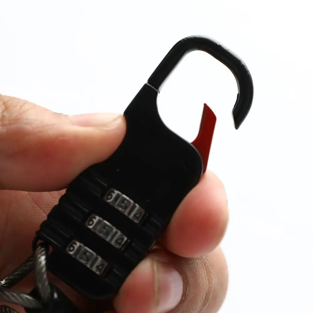 Resettable Anti Theft 3 Digit Combination Password Safety Accessories Cable Helmet Lock Bicycle Lock Security Lock Cable Lock