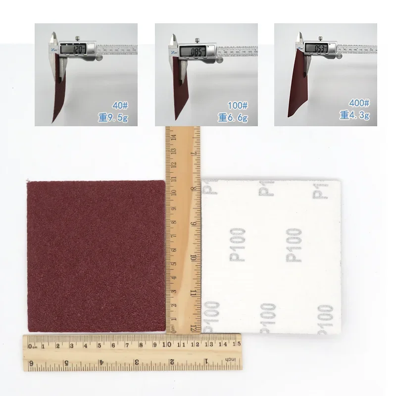 3Pcs Sandpaper Flocking Sanding 90x182mm/100x110mm Flocking Self-adhesive Sandpaper for Grinding Polishing Furniture Cars Boats