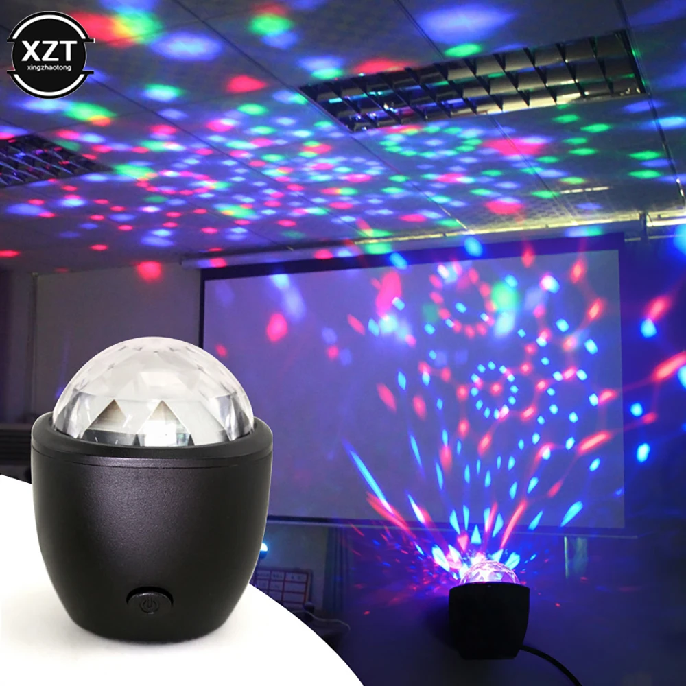 

Mini Disco Ball Light Galaxy Projector Led Party Effect Lighting Voice Control 3W RGB mini ball lamp for KTV Hfor Club Karaoke