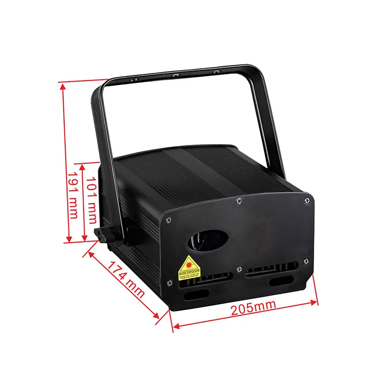 Lumière laser de mariage de laser d'étoile polychrome de RVB 2W pour la Noël de boîte de nuit