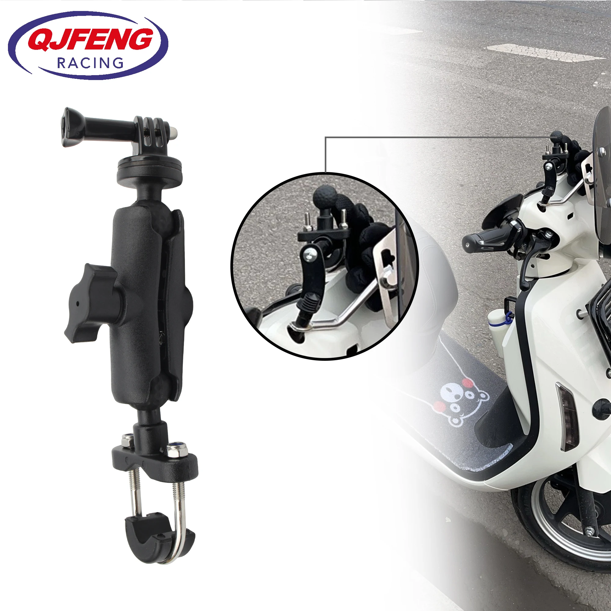 

Motorcycles Support Ram Mount Scooters Gopro Camera Bracket 360 Rotat Bicycle Motorcycle Camera Holder Universal Accessories