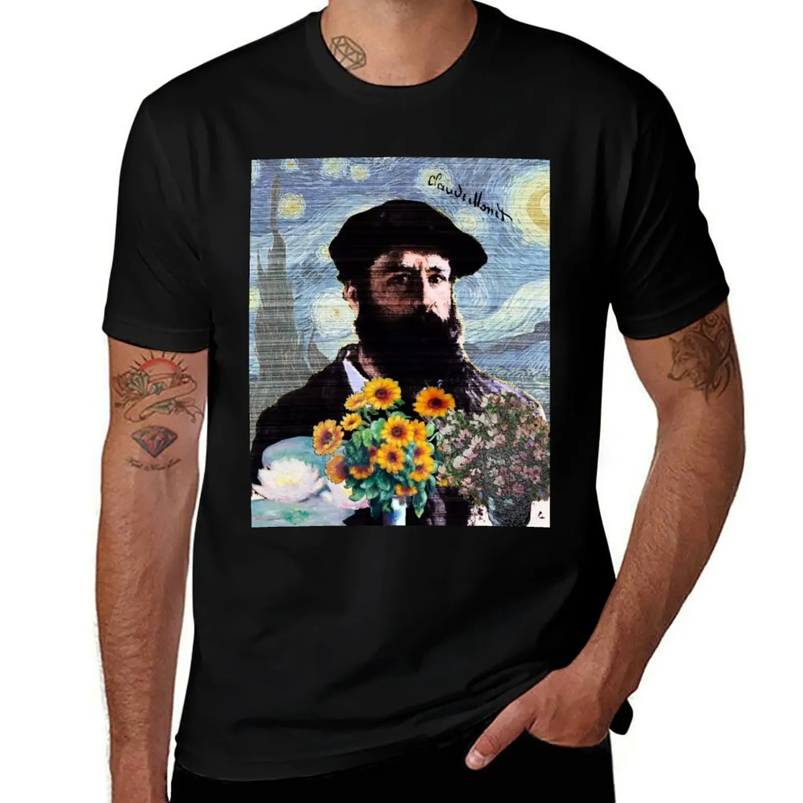 Claude Monet Mashed T-Shirt cute clothes tees anime shirts men