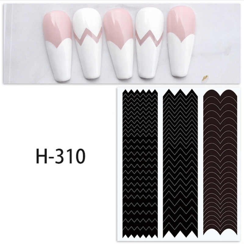 프랑스 매니큐어 네일 아트 스티커 스트립 네일 아트 프랑스어 팁 가이드 스티커 프랑스어 네일 스트립 DIY 네일 아트 드롭 배송