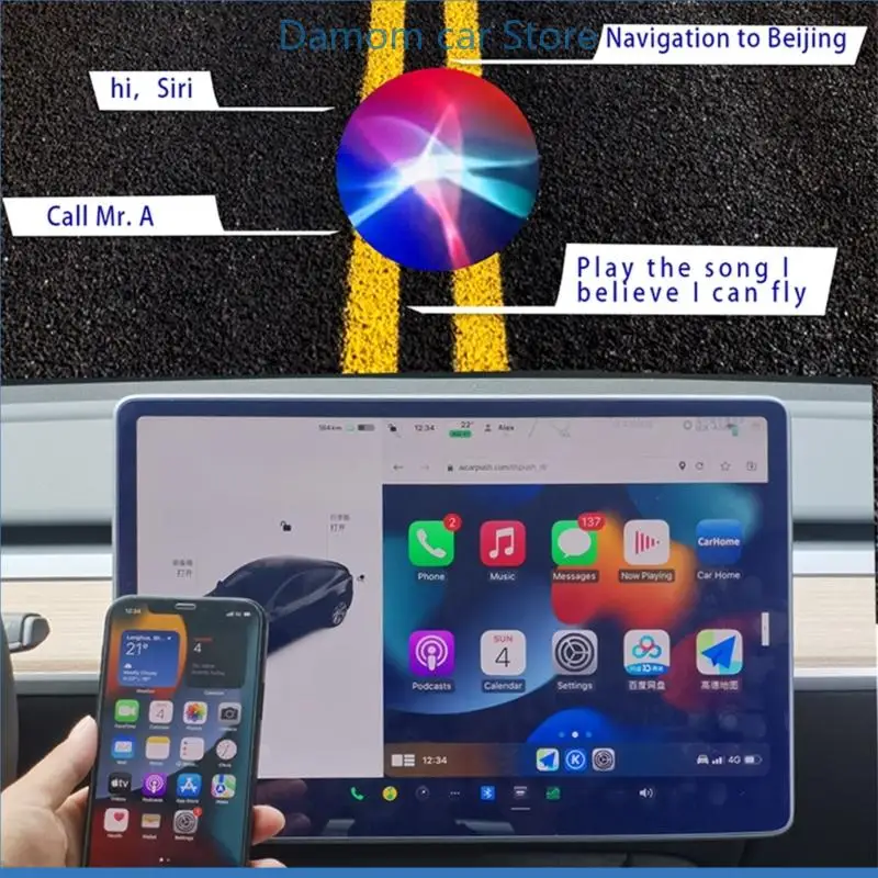 A2UC Carplay Dongle لـ iOS Android Auto Carplay Smart-Link USB Dongle Adapter