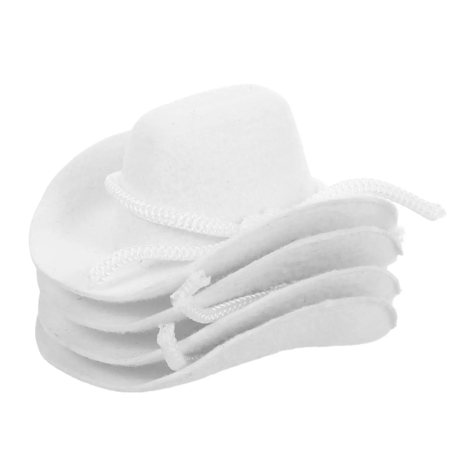 

4Pcs Mini Cowboy Hats Flocked Tiny Cute Small Western Style Hats for Crafts Dollhouse Decorations DIY Projects