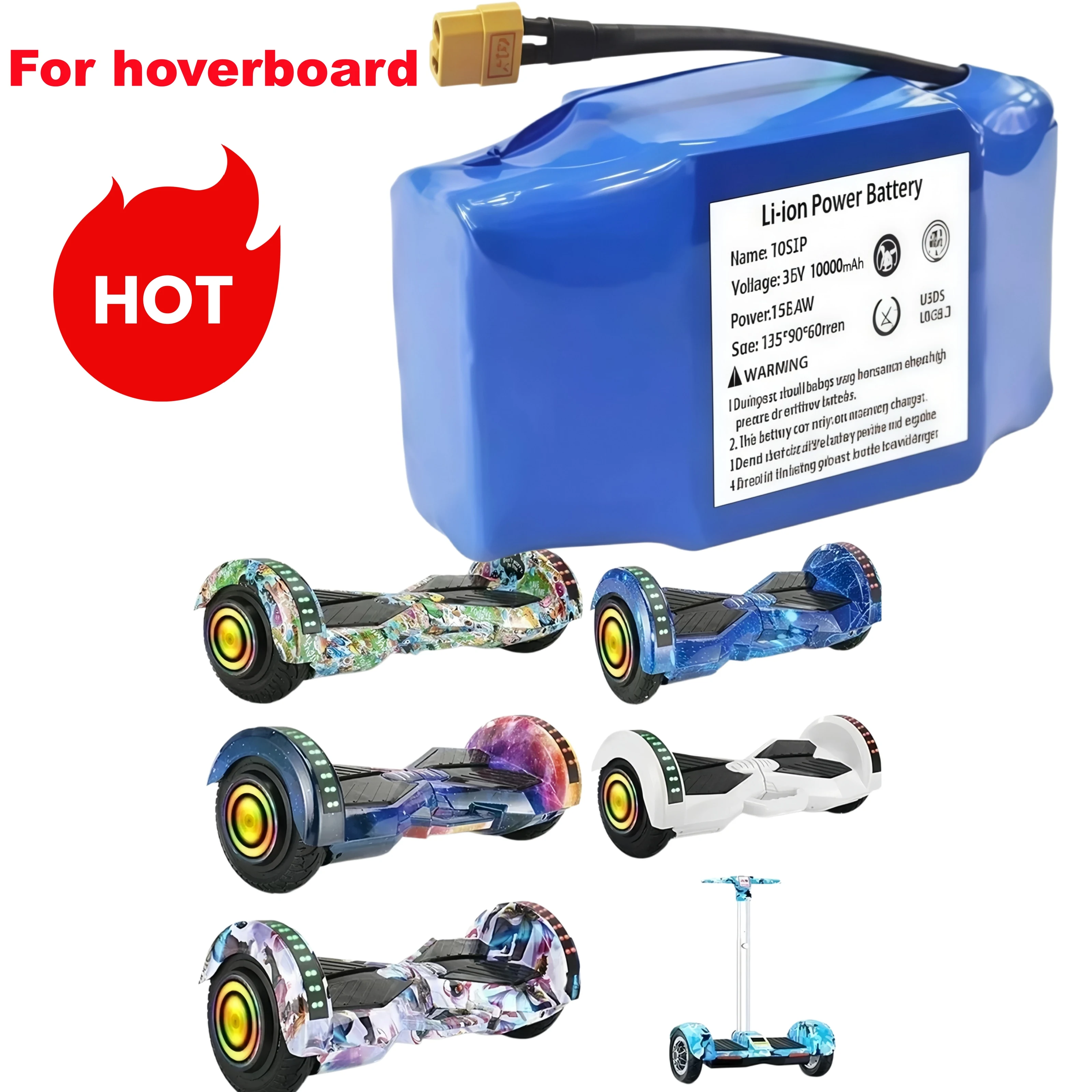 

36V 12Ah Battery for Self Balancing Scooter Hoverboard Unicycle Electric 10S2P Li-ion Rechargeable Power Supply Module