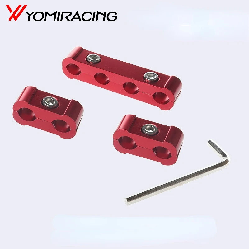 

Kinstecks 3PCS Aluminum Engine Spark Plug Wire Separator Divider Organizer Clamp Kit for 8mm 9mm 10mm-Red