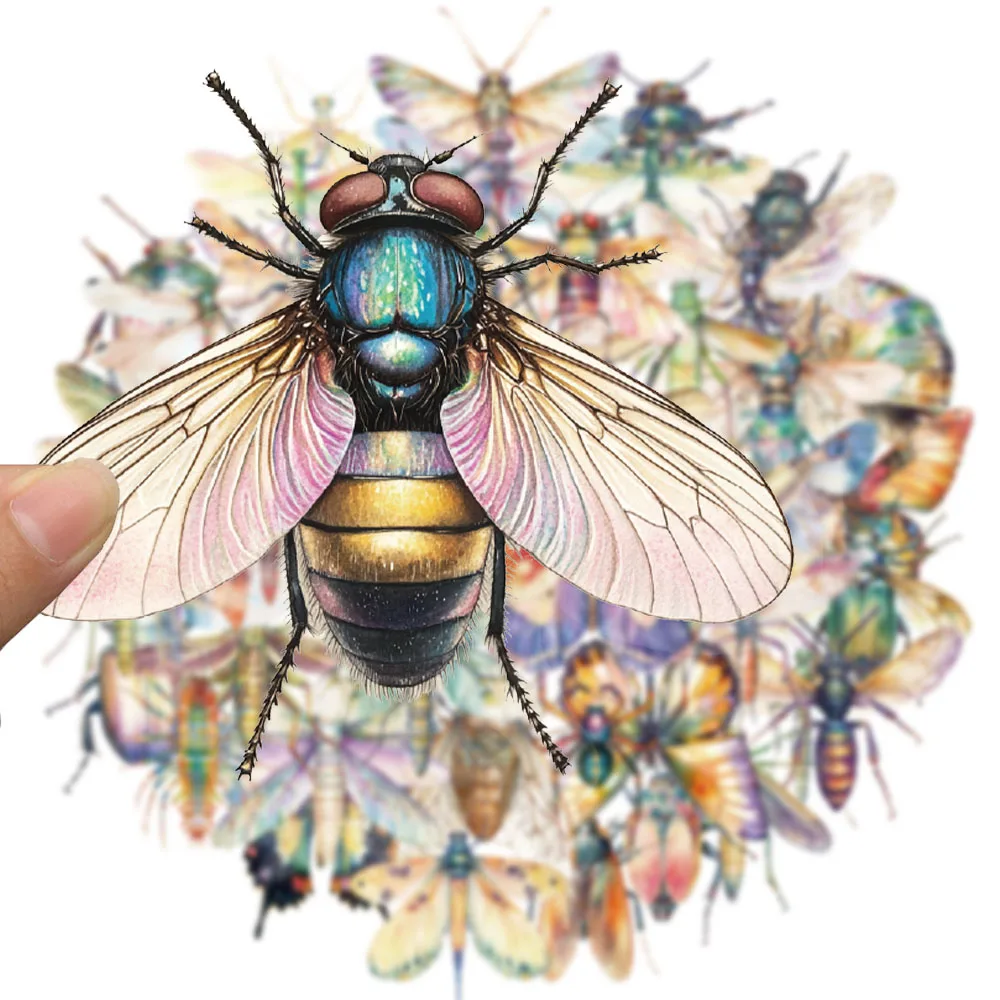 50PCS Exquisite Insekt Aquarell Graffiti Aufkleber Handbücher DIY Gepäck Notebooks Motorräder PET Wasserdichte Aufkleber