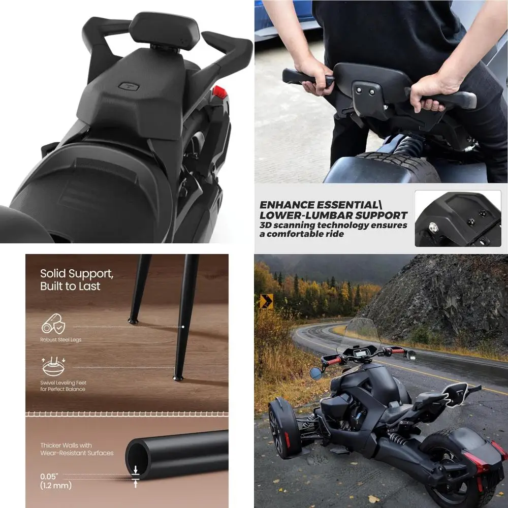 

Can-Am New OEM Ryker Passenger Seat Lower Lumbar Support Short Rail, 219400801