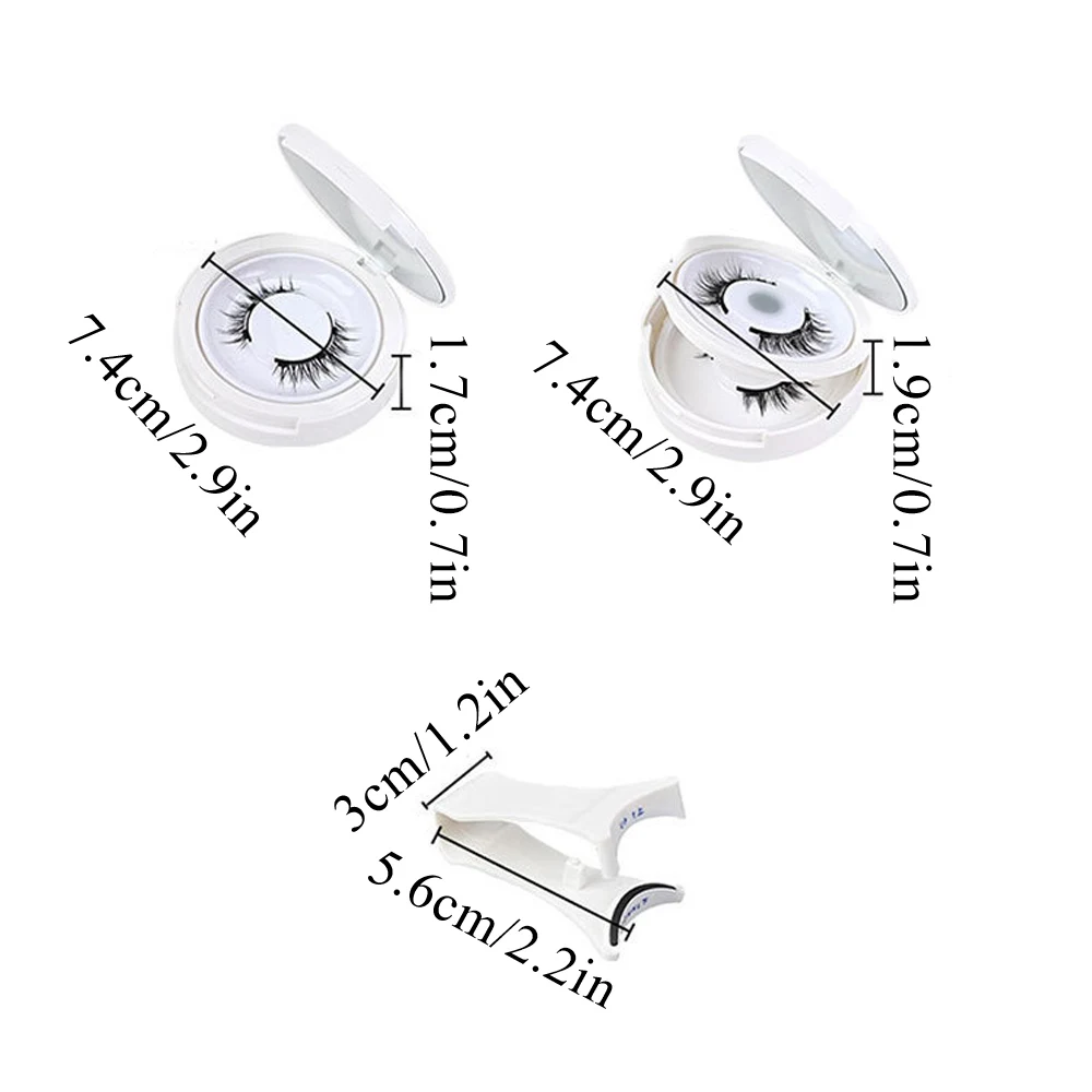 Pestañas postizas magnéticas con pinzas, 3D efecto Natural, reutilizables, suministros, Kit de herramientas de maquillaje, 1 par