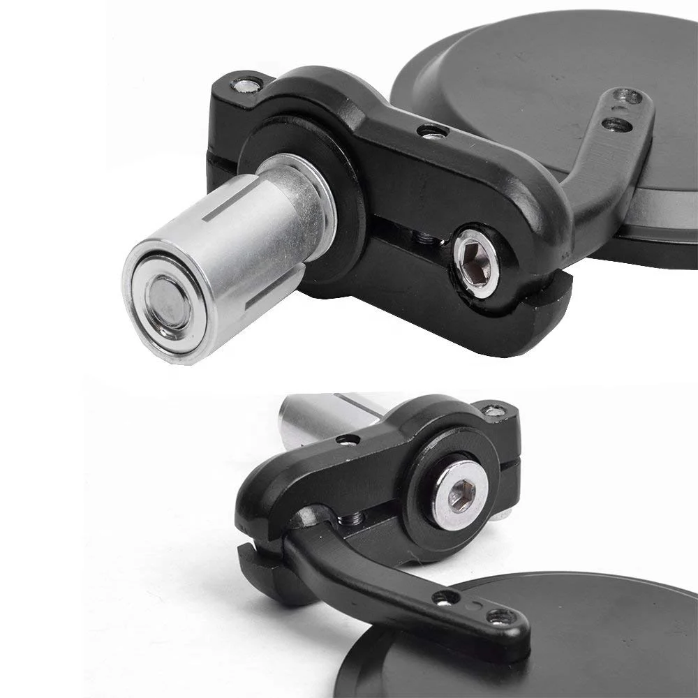 أسود 7/8 22 مللي متر العالمي جولة CNC دراجة نارية الرؤية الخلفية بار نهاية المرايا لهوندا كاواساكي سوزوكي ياماها