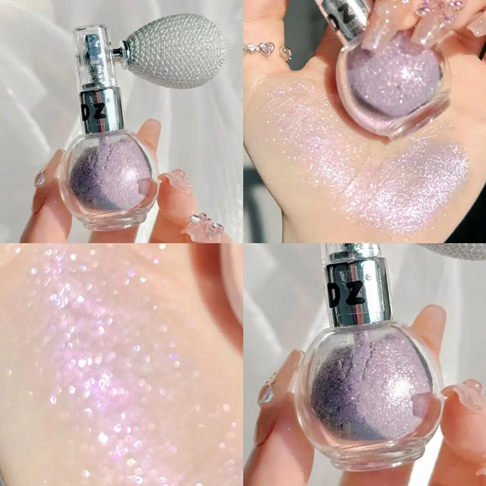 Poudre de surligneur de diamant imperméable, poudre bronzante de contour de haute brillance, poudre de surbrillance pour le corps, maquillage pour le visage, paillettes, Q3o8