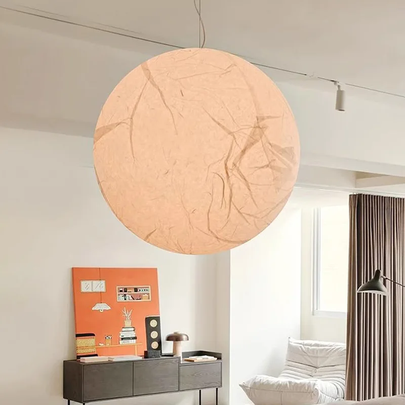 

Moon chandelier designer French bedroom dining room staircase duplex empty living room