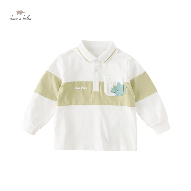 Dave Bella Autumn Boy's Baby Polo Shirt Children Top Fashion Casual Gentle Pure Cotton Cool Outdoor Sport DB3235853