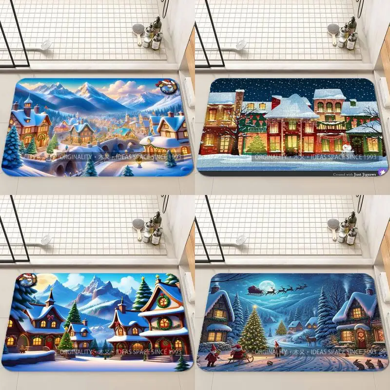 

Winter Village Digital Mat Living Room Decoration Home Sofa Non-Slip Carpet Study Bedroom Tatami Children'S Soft Floor Mat