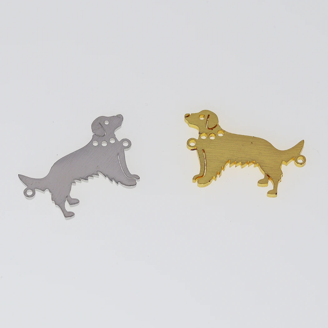 5PCS DIY Retriever Dog Charm For Bracelet For Women Pet Animal Lover Bracelets Stainless Steel Jewelry