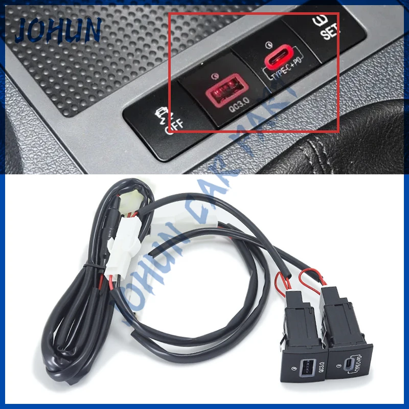 

Быстрое автомобильное зарядное устройство, розетка 12 В/24 В, USB-разъем для зарядки, адаптер питания QC3.0 PD типа для VW Golf 6 Jetta 5 MK5 Scirocco 2006-2014