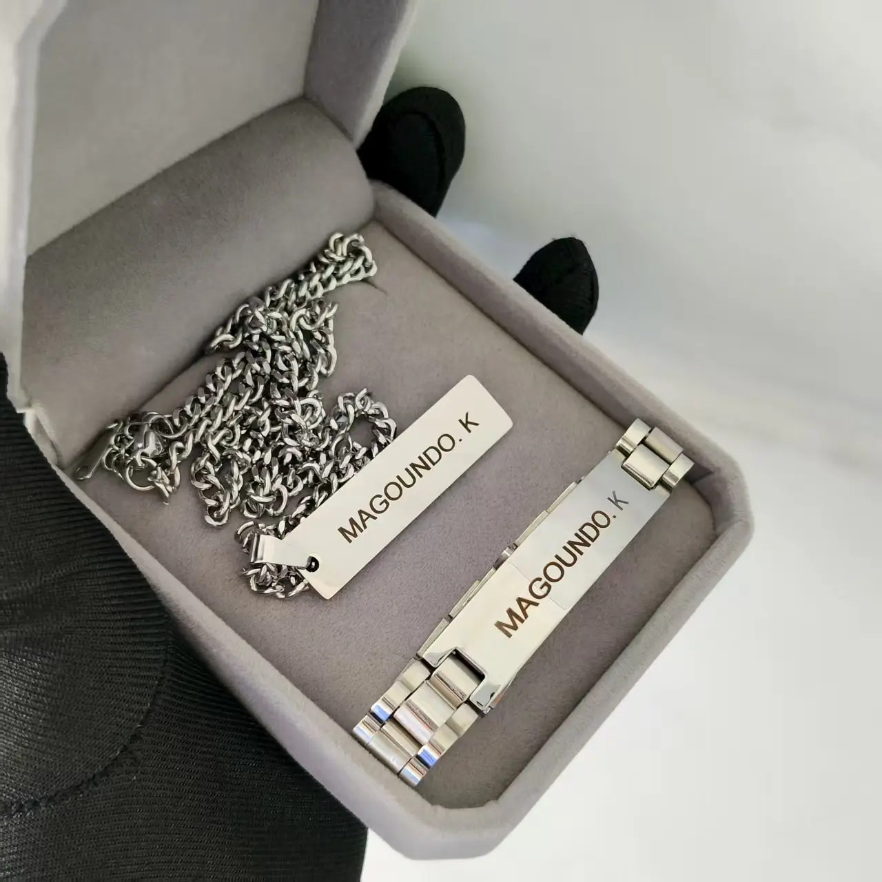 DHQH New Wholesale Customized Name Set Personalized Letter Stainless Steel Set Valentine's Day Commemorative Gift for Her/Him