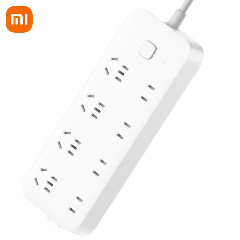 Xiaomi Power Strip Original AU Plug 1.8m 3m Extension Cord 8 Large Spacing Sockets Mi Home Socket for 2 Pin US Plug Adapter