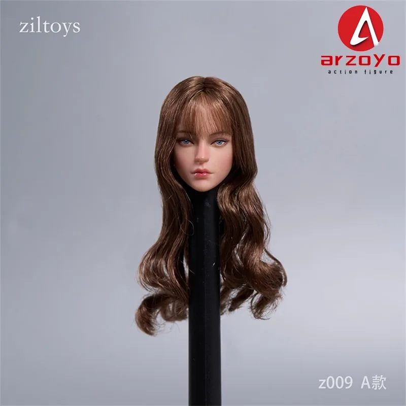 2025 Q2 ziltoys z009 1/6 Scale Beauty Head Sculpt PVC Head Carving Model Fit 12'' Pale Female Soldier Action Figure Body Dolls