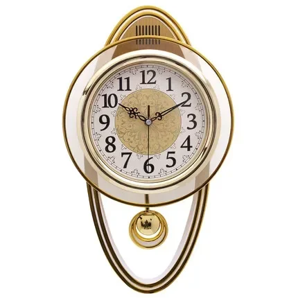 Vintage Large Swing Wall Clock Pendulum Clock Wall Decor Kitchen Living Room Decoration Shabby Chic Horloge Murale Quartz