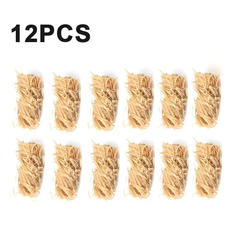 Fire Starter 12pcs Wood Wool Fire Lighters Charcoal BBQs Fire Pits Wood Stoves Log Burners Barbecue and Camping Fire Starters