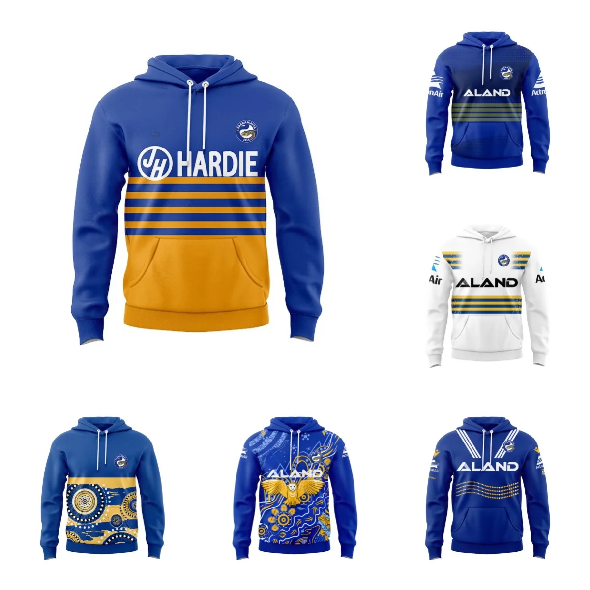 

HOODIE Parramatta EELS NRL team 1986 retro traditional replica men's jersey(Custom name and number )